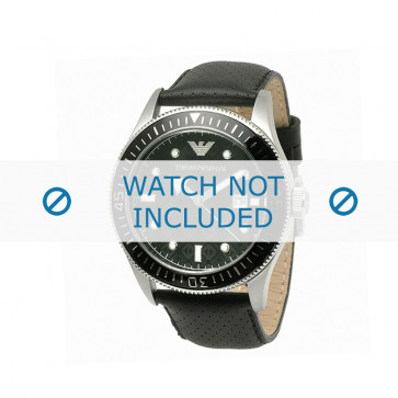 Correa de reloj Armani AR0555 Cuero Negro 26mm