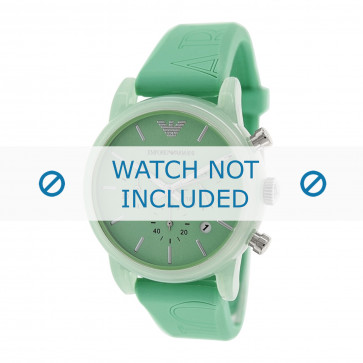 Armani correa de reloj AR1057 Silicona Verde 20mm