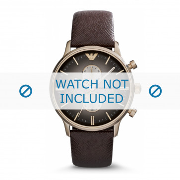 Armani correa de reloj AR1755 Cuero Marrón 22mm