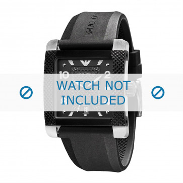 Correa de reloj Armani AR5841 Silicona Negro 28mm