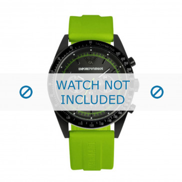 Armani correa de reloj AR6115 Silicona Verde 23mm