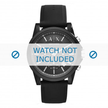 Correa de reloj Armani Exchange AX1326 Silicona Negro 22mm