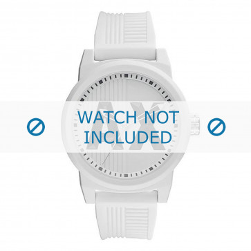 Armani correa de reloj AX1450 Caucho Blanco 22mm