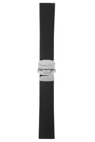 Mondaine correa de reloj BM20067 / FP15422.20Q RUB. Caucho Negro 22mm