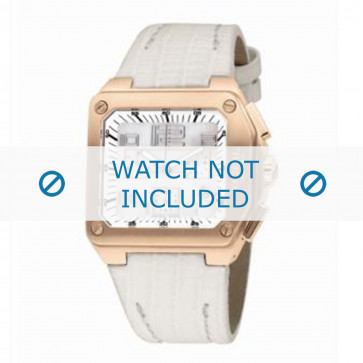 Breil correa de reloj BW0399 Cuero Blanco + costura blanca