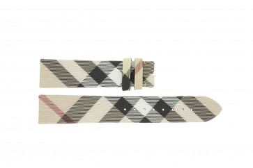 Correa de reloj Burberry BU9022 / Antima 7177839 - PVC Watch Band Cuero Crema blanca 20mm