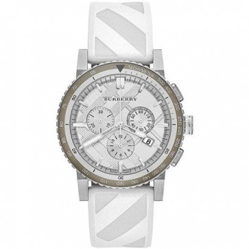 Correa de reloj Burberry BU9810 Plástico Blanco