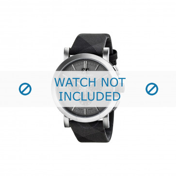 Correa de reloj Burberry BU1756 Cuero/Textil Negro 22mm