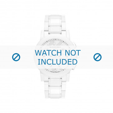 Burberry correa de reloj BU9080 Cerámica Blanco 20mm
