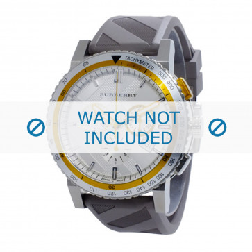 Correa de reloj Burberry BU9811 Silicona Gris 20mm