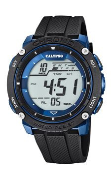 Correa de reloj Calypso K5820 / K5820-2 / K5820-3 / K5820-4 Caucho Negro 24mm