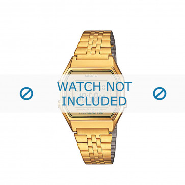 Correa de reloj Casio LA680WEGA-9ER / 10454028 Acero Chapado en oro 14mm