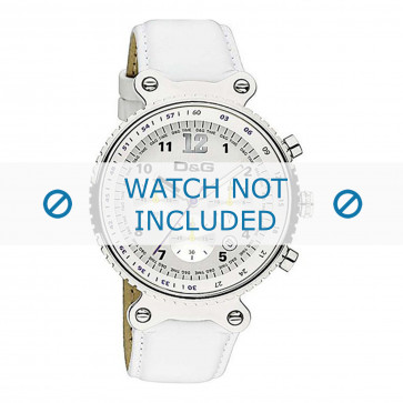 Correa de reloj Dolce & Gabbana DW0305 Cuero Blanco 22mm