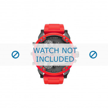 Correa de reloj Diesel DZ7370 Acero/Silicona Rojo 28mm