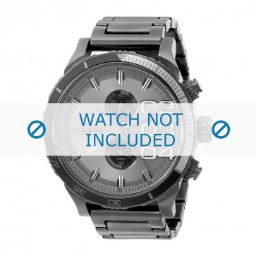 Diesel correa de reloj DZ4314 Acero inoxidable Gris antracita 24mm