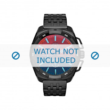Diesel correa de reloj DZ4395 Acero inoxidable Negro 24mm