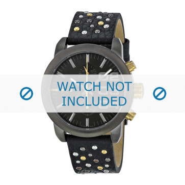 Diesel correa de reloj DZ5432 Cuero Negro 20mm
