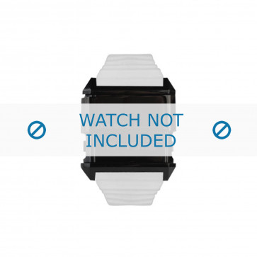 Diesel correa de reloj DZ7201 Silicona Blanco 30mm