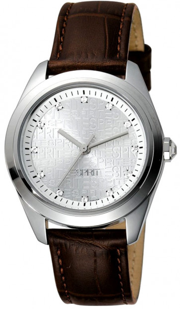 Correa de reloj Esprit ES102712004 Piel de cocodrilo Marrón 17mm
