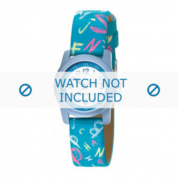 Esprit correa de reloj 000FA4 / 000FA4029 / ES000FA4-40BL Cuero Azul 