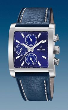 Correa de reloj Festina F20424-2 Cuero Azul