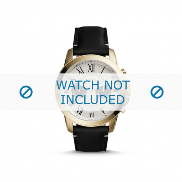 Correa de reloj Fossil FS5272 Cuero Negro 22mm