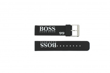 Hugo Boss correa de reloj HB-103-1-34-2233 / HB1512501 /  HB659302229 Silicona Negro 22mm