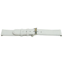 Correa de reloj de cuero genuino blanca 12mm