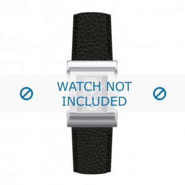 Hugo Boss correa de reloj HB-10-1-14-2023 / 1512037 / 659302037 Cuero Negro + costura negro
