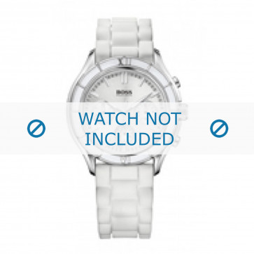 Correa de reloj Hugo Boss 1502223 / HB-105-3-18-2340 Caucho Blanco 20mm