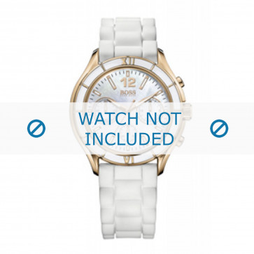 Hugo Boss correa de reloj 1502274 / HB-105-3-48-2351 / HB659302316 Caucho Blanco 20mm