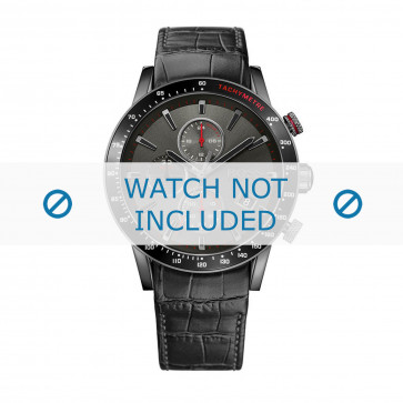 Hugo Boss correa de reloj HB-284-1-96-2929-HB1513445 Piel de cocodrilo Gris  + costura gris