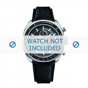 Hugo Boss correa de reloj HB-69-1-14-2146 / HO1512377 Cuero Negro + costura negro