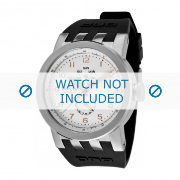 Invicta correa de reloj 10387 DNA Vintage Caucho / plástico Negro 32mm