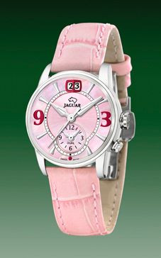 Correa de reloj Jaguar J624-3 Cuero Rosa 17mm
