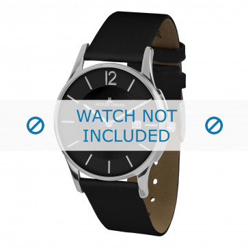 Jacques Lemans correa de reloj 1-1850A Cuero Negro