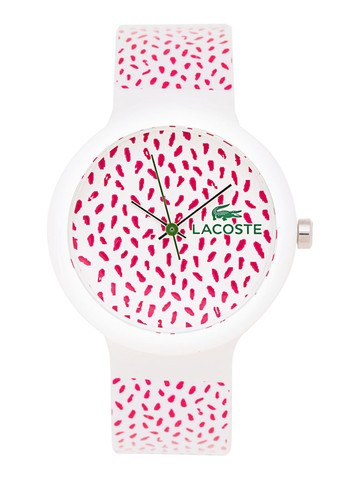 Lacoste correa de reloj 2020097 / LC-46-4-47-2576 Caucho Rojo 14mm