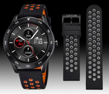 Correa de reloj Reloj inteligente Lotus 50013/2 / BC10962 Silicona Negro 22mm