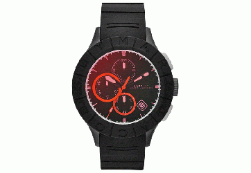 Correa de reloj Marc by Marc Jacobs MBM5546 Caucho Negro