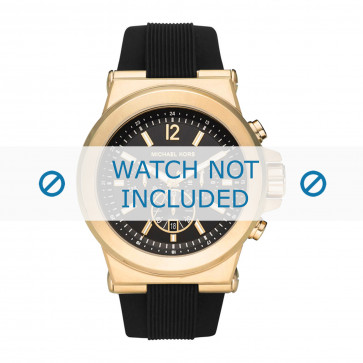 Correa de reloj Michael Kors MK8445 / Dylan Caucho Negro 13mm