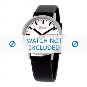 Mondaine correa de reloj A667.30314.11SBB / BM20028 / 30300 / 30314 / Classic 36 / Evo 35  Cuero Negro 18mm