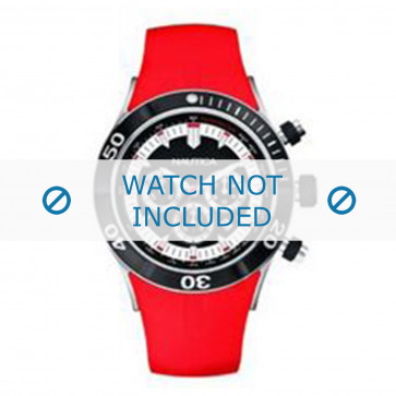 Nautica correa de reloj A34002G Caucho / plástico Rojo