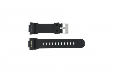 Casio correa de reloj GLX-150-1W Goma Negro 16mm 