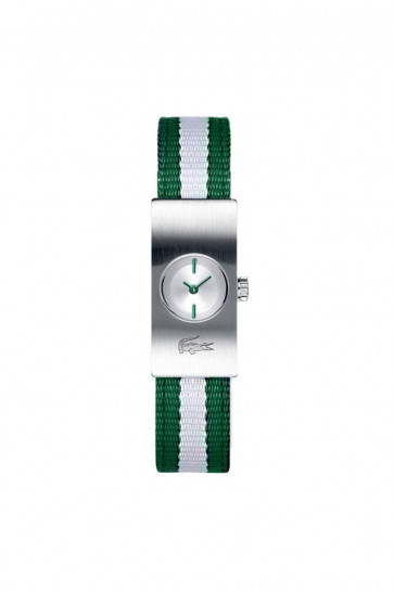 Lacoste correa de reloj 2000317 / LC-06-3-14-0011 Cuero Verde 13mm + costura verde