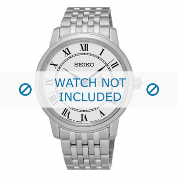 Seiko correa de reloj SRP761J1 / 4R36 04E0 Metal Plateado 20mm