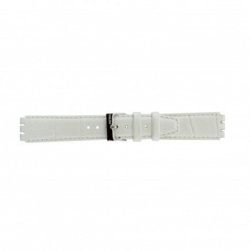 Correa de reloj Swatch (alt.) 21414.11 Cuero Blanco 17mm