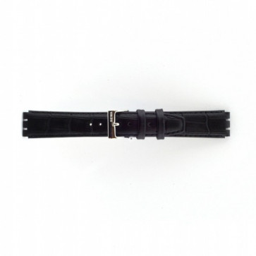 Correa de reloj Swatch 21414.10.17.C Cuero Negro 17mm