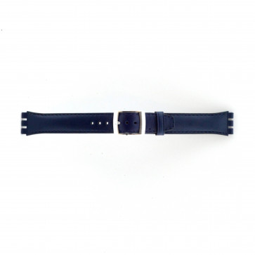 Correa de reloj Swatch (alt.) 51643.06.MB Cuero Azul 19mm