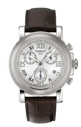 Tissot correa de reloj T600013408 Cuero Marrón 20mm + costura marrón