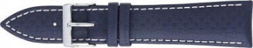 Correa de carbono azul oscuro con costuras blancas 24mm 321